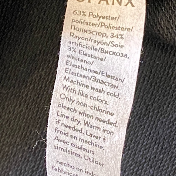 Spanx Perfect Length Top, Dolman 3/4 Sleeve Very Black - Picture 7 of 8